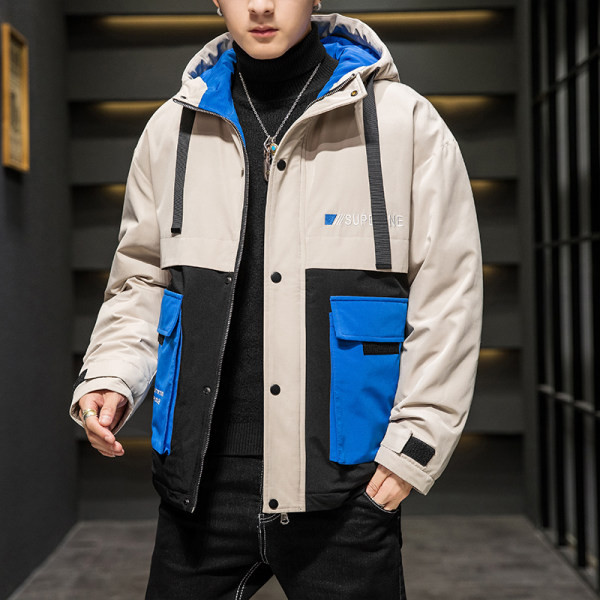 Jachetă de iarnă pentru bărbați casual cu buzunar