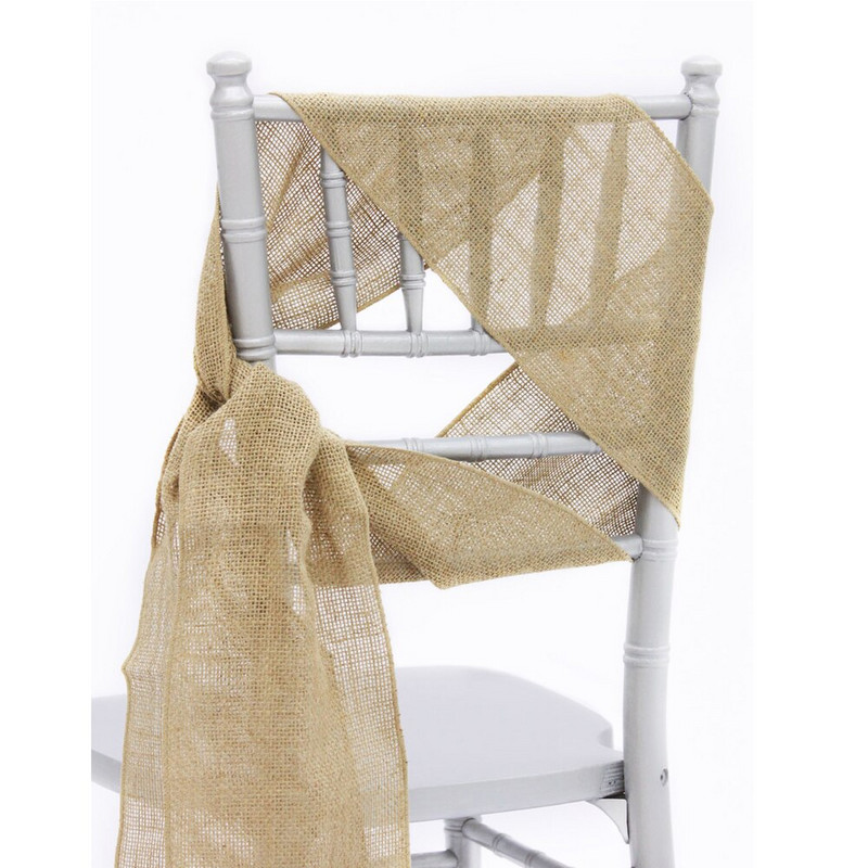 5 ks 17x275 cm jutové šerpy na stoličky, svadobná dekorácia, DIY stoličky, mašľa, vintage rustikálny jutový uzol na párty, bankety, udalosti