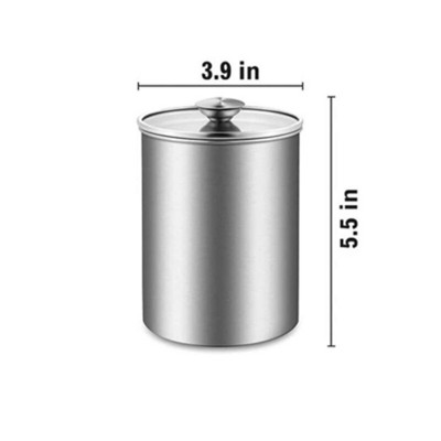 Nerūdijančio plieno virtuvės indai, maisto laikymo indas su skaidraus stiklo dangteliais kavos indams laikyti Sausainių stiklainis