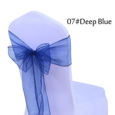 10 db-os csomag 50 áttetsző organza szék Szárnyak csokorcsomók nyakkendők Esküvői dekorációk Esküvői dekoráció Születésnapi buli Étkezési dekoráció