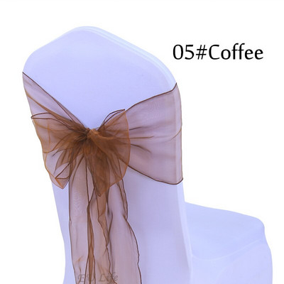 10 db-os csomag 50 áttetsző organza szék Szárnyak csokorcsomók nyakkendők Esküvői dekorációk Esküvői dekoráció Születésnapi buli Étkezési dekoráció