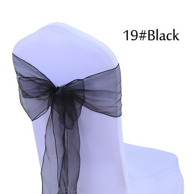 10 db-os csomag 50 áttetsző organza szék Szárnyak csokorcsomók nyakkendők Esküvői dekorációk Esküvői dekoráció Születésnapi buli Étkezési dekoráció