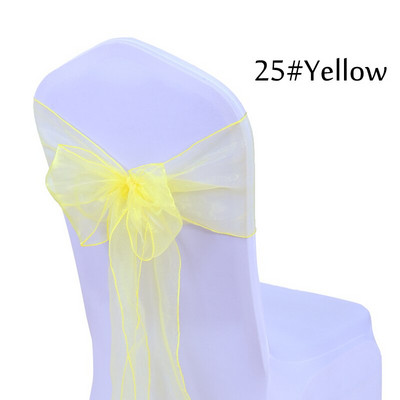 10 db-os csomag 50 áttetsző organza szék Szárnyak csokorcsomók nyakkendők Esküvői dekorációk Esküvői dekoráció Születésnapi buli Étkezési dekoráció