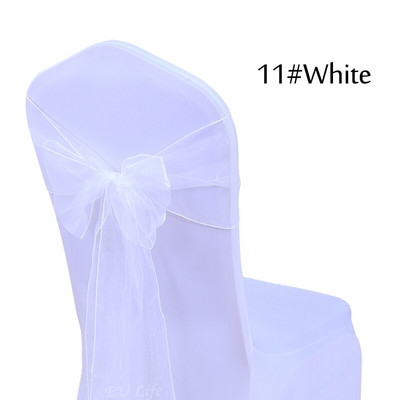 10 db-os csomag 50 áttetsző organza szék Szárnyak csokorcsomók nyakkendők Esküvői dekorációk Esküvői dekoráció Születésnapi buli Étkezési dekoráció