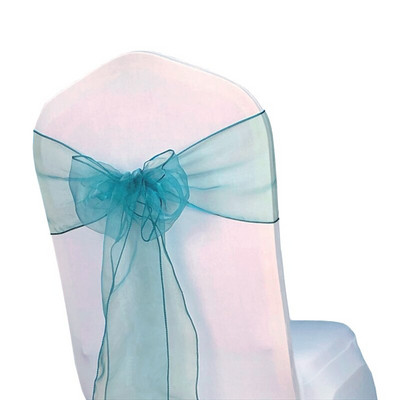 10 db-os csomag 50 áttetsző organza szék Szárnyak csokorcsomók nyakkendők Esküvői dekorációk Esküvői dekoráció Születésnapi buli Étkezési dekoráció