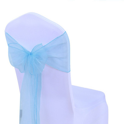 10 db-os csomag 50 áttetsző organza szék Szárnyak csokorcsomók nyakkendők Esküvői dekorációk Esküvői dekoráció Születésnapi buli Étkezési dekoráció