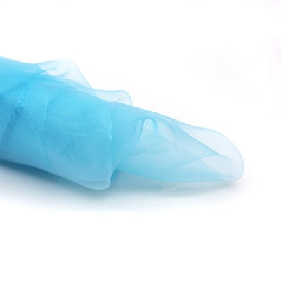 Huse pentru scaune 25 buc/lot cu noduri pentru scaune de nunta, tull din organza transparenta, huse pentru scaune, pentru decoratiuni de banchet, petreceri de nunta