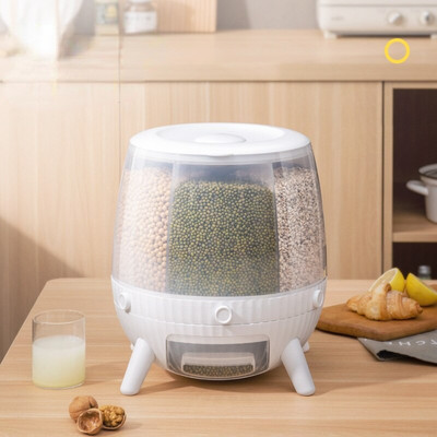 Odvojena kanta za rižu Rotirajući odjeljak Kutija za pohranu Zrna Kanta za pohranu riže Kuhinjska kanta za pohranu raznih zrna