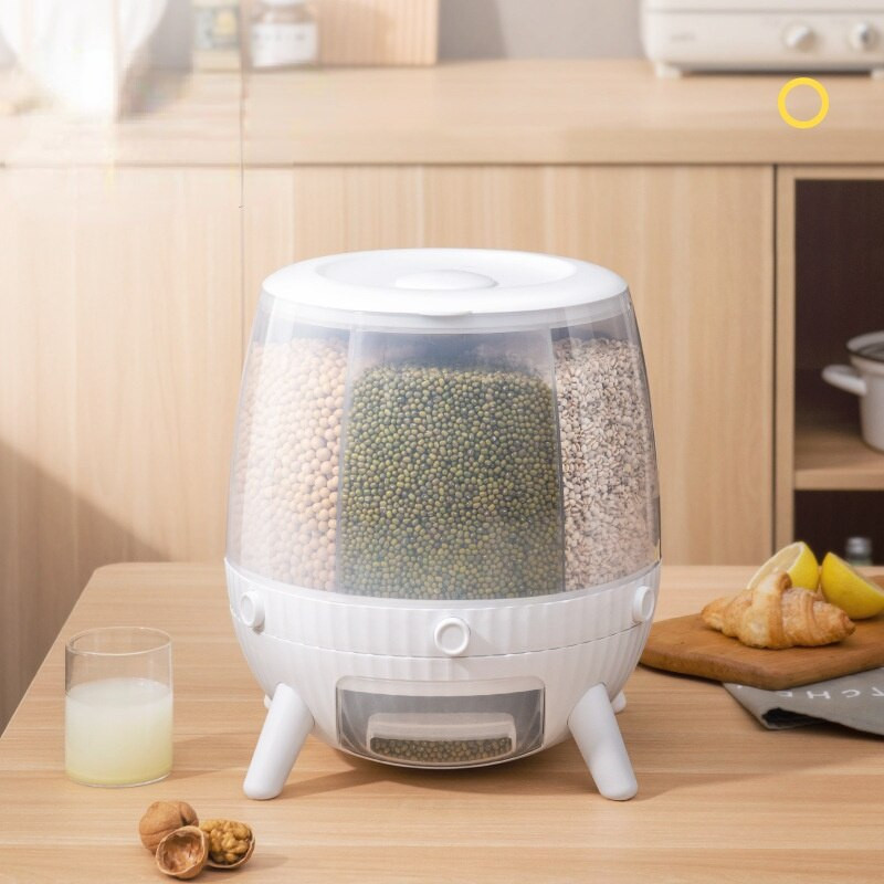 Odvojena kanta za rižu Rotirajući odjeljak Kutija za pohranu Zrna Kanta za pohranu riže Kuhinjska kanta za pohranu raznih zrna