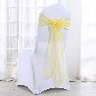 50db / szett Organza Minőségi Székszárnyak Esküvői Szék Csomóhuzat Dekorációs Székek Csípszíj Övkötők Esküvőre Bankok