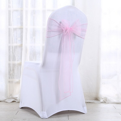 50db / szett Organza Minőségi Székszárnyak Esküvői Szék Csomóhuzat Dekorációs Székek Csípszíj Övkötők Esküvőre Bankok