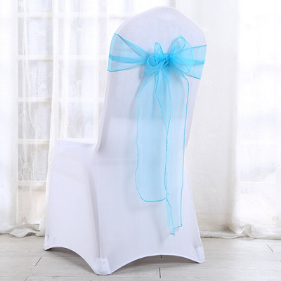 50db / szett Organza Minőségi Székszárnyak Esküvői Szék Csomóhuzat Dekorációs Székek Csípszíj Övkötők Esküvőre Bankok