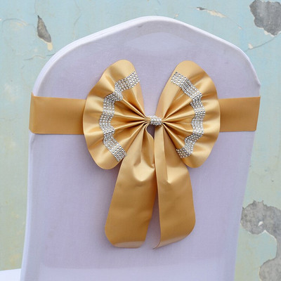 Set de canape pentru scaune regale, fără flori, cu papillon, sărbătoare, ajustabil, pentru aniversare, pentru nuntă-sărbătoare, multicolor