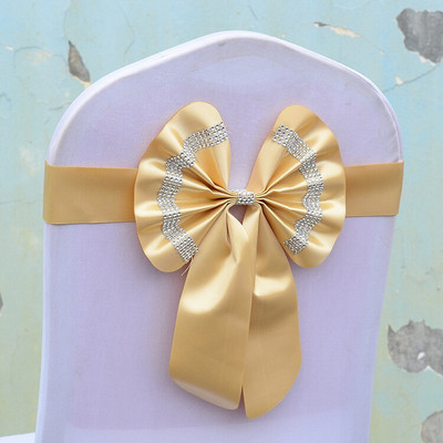 Set de canape pentru scaune regale, fără flori, cu papillon, sărbătoare, ajustabil, pentru aniversare, pentru nuntă-sărbătoare, multicolor