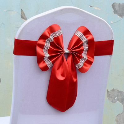 Set de canape pentru scaune regale, fără flori, cu papillon, sărbătoare, ajustabil, pentru aniversare, pentru nuntă-sărbătoare, multicolor