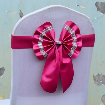 Set de canape pentru scaune regale, fără flori, cu papillon, sărbătoare, ajustabil, pentru aniversare, pentru nuntă-sărbătoare, multicolor