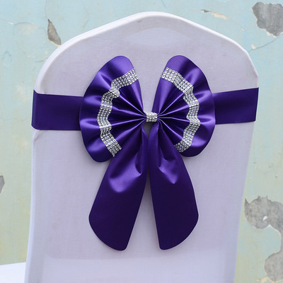 Set de canape pentru scaune regale, fără flori, cu papillon, sărbătoare, ajustabil, pentru aniversare, pentru nuntă-sărbătoare, multicolor