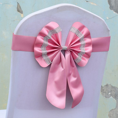 Set de canape pentru scaune regale, fără flori, cu papillon, sărbătoare, ajustabil, pentru aniversare, pentru nuntă-sărbătoare, multicolor