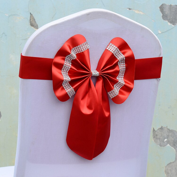 Set de canape pentru scaune regale, fără flori, cu papillon, sărbătoare, ajustabil, pentru aniversare, pentru nuntă-sărbătoare, multicolor