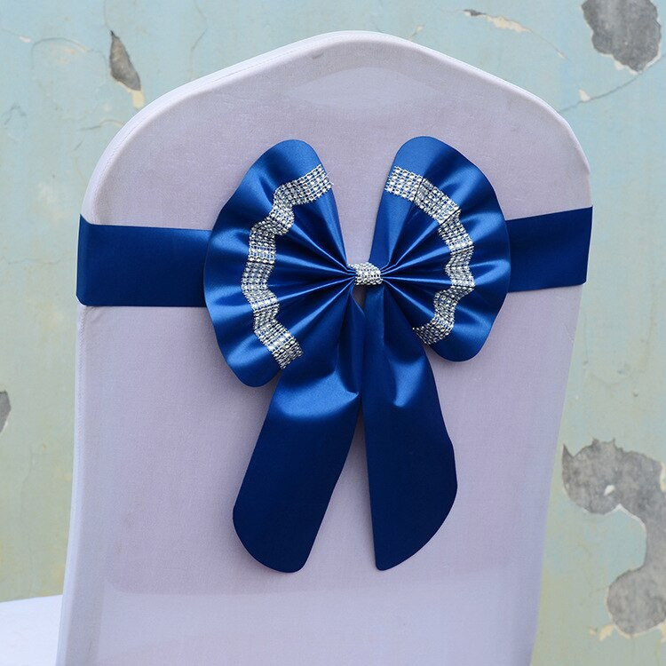 Set de canape pentru scaune regale, fără flori, cu papillon, sărbătoare, ajustabil, pentru aniversare, pentru nuntă-sărbătoare, multicolor