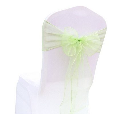 Vestuvių kėdžių mazgas Chaises Organza 25vnt/sket Kėdės varčios lankas vestuvių vakarėliui Kalėdų dekoravimui Individualizuoto mazgo kėdės kaklaraištis