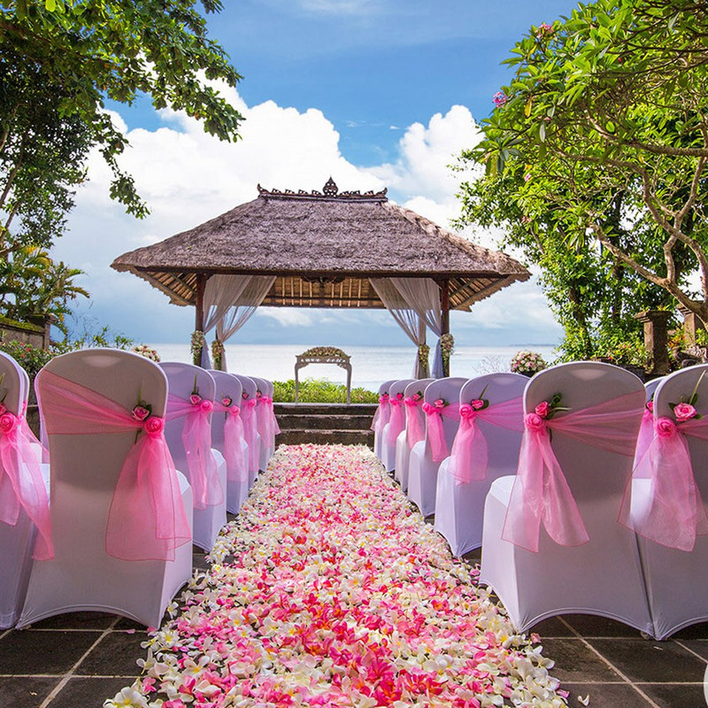 Vestuvių kėdžių mazgas Chaises Organza 25vnt/sket Kėdės varčios lankas vestuvių vakarėliui Kalėdų dekoravimui Individualizuoto mazgo kėdės kaklaraištis