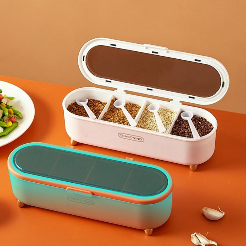 Lagani luksuzni set staklenki za začine Boca za začine za sol i papar s poklopcem Kuhinjski spremnik za pohranu začina Stalak za začine