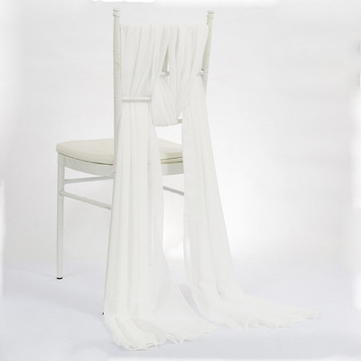 2 ks/balenie 70x300cm Chiavari šifónové šerpy na stoličky na bankety, svadobné hostiny, dekorácie pre severnú Európu, INS, pevné nové