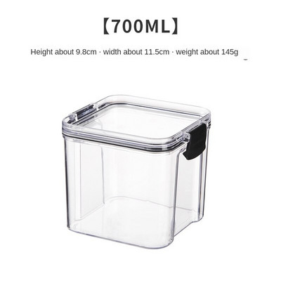 Kuhinja Zatvorena staklenka Hladnjak Kutija za svježinu Kutija za skladištenje žitarica Snack Orašasti plodovi Zatvorena staklenka Plastične posude s poklopcima