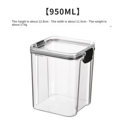 Kuhinja Zatvorena staklenka Hladnjak Kutija za svježinu Kutija za skladištenje žitarica Snack Orašasti plodovi Zatvorena staklenka Plastične posude s poklopcima