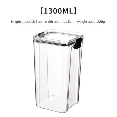 Kuhinja Zatvorena staklenka Hladnjak Kutija za svježinu Kutija za skladištenje žitarica Snack Orašasti plodovi Zatvorena staklenka Plastične posude s poklopcima