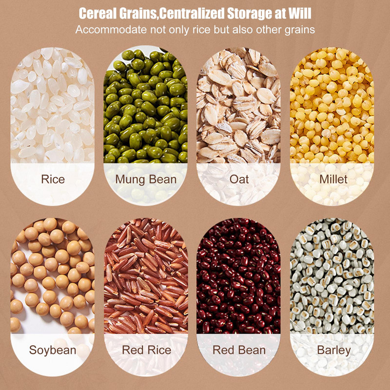 Okretni zatvoreni kuhinjski organizator i spremnik za pohranu 6 rešetki Kanta za doziranje zrna riže Kutija za hranu i žitarice Kapacitet 6,5 kg