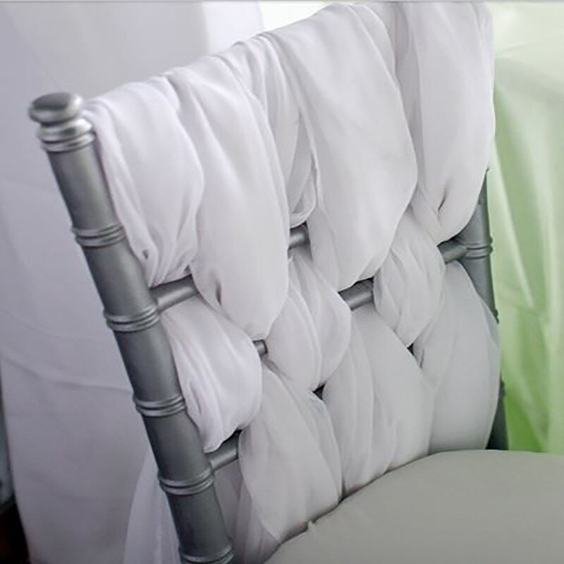 TECHOME 2 bucăți/pachet cerceve scaun pentru nuntă nod pentru decorare nuntă la țară cerceve pentru scaun de culoare solidă șifon pentru evenimente