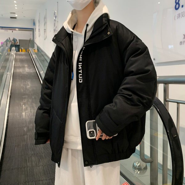 Sacou barbatesc model larg cu imprimeu si buzunar