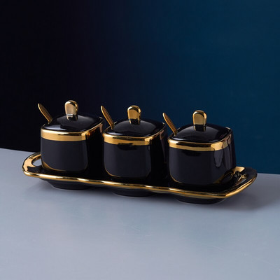 Kuhinjski pribor Nordijska keramika Posuda za šećer Solanka Spremnik staklenke za začine Setovi od 3 dijela Organizator Kuhinjski pribor