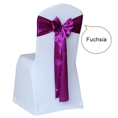Nagyker 100db/tétel Esküvői szék huzat Sík csokornyakkendő szalag dekoráció Esküvői parti kellékek 14 szín választható