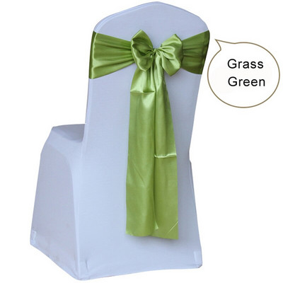 Nagyker 100db/tétel Esküvői szék huzat Sík csokornyakkendő szalag dekoráció Esküvői parti kellékek 14 szín választható