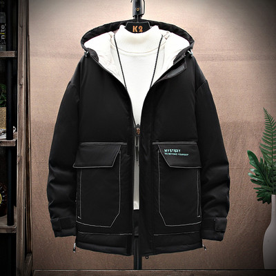 Geacă de iarnă pentru bărbați model nou cu glugă - trei culori