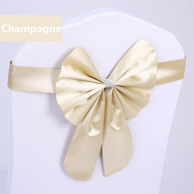 20db ingyenes nyakkendő Spandex szék masnis szárnyak kész esküvői elasztikus szék szalag nyakkendőpánt Party Hotel rendezvény dekoráció