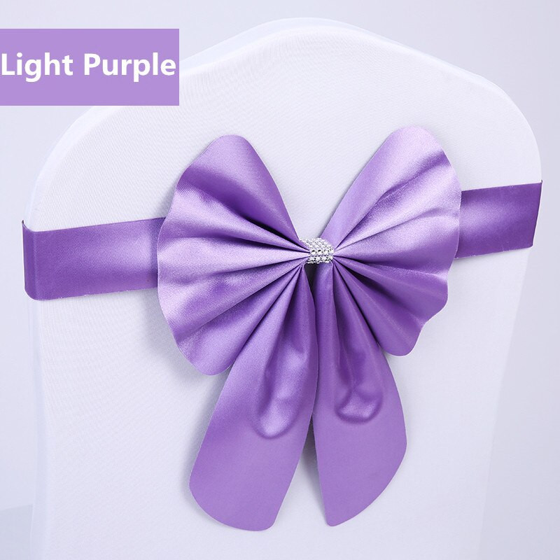 20db ingyenes nyakkendő Spandex szék masnis szárnyak kész esküvői elasztikus szék szalag nyakkendőpánt Party Hotel rendezvény dekoráció