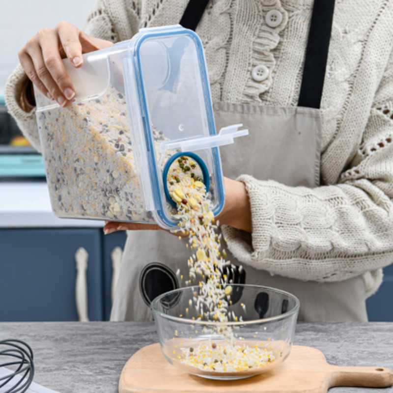 Hermetički zatvoreni spremnici za pohranu hrane Spremnik velikog kapaciteta Kućanska kutija za žitarice s poklopcima za zaključavanje Zatvoreni kuhinjski alat