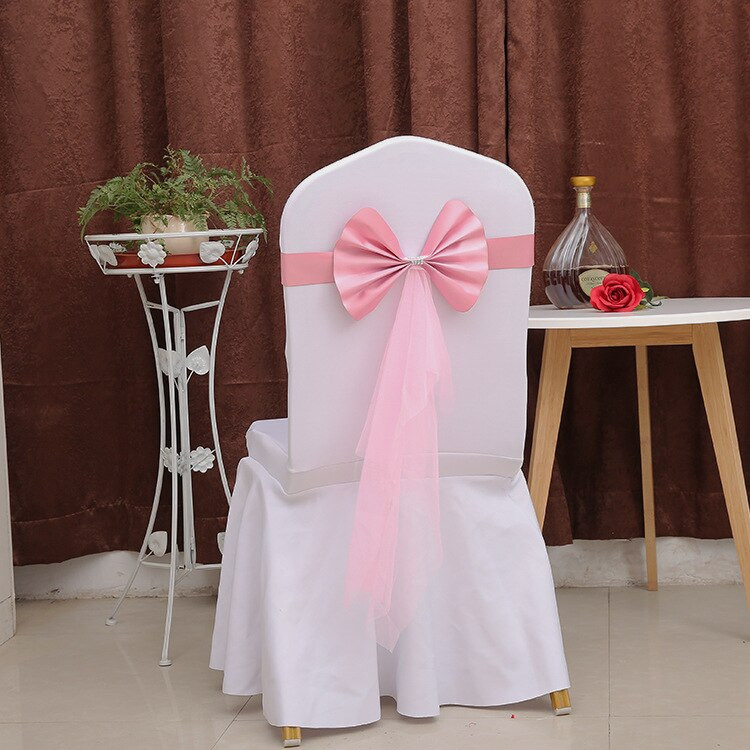 10 komada pojaseva za stolice Vjenčanje Naslon Cvjetni čvor Satenska vrpca Leptir Banketne stolice Navlaka s čvorom Pojas Visokokvalitetna mašna Remen Zabave
