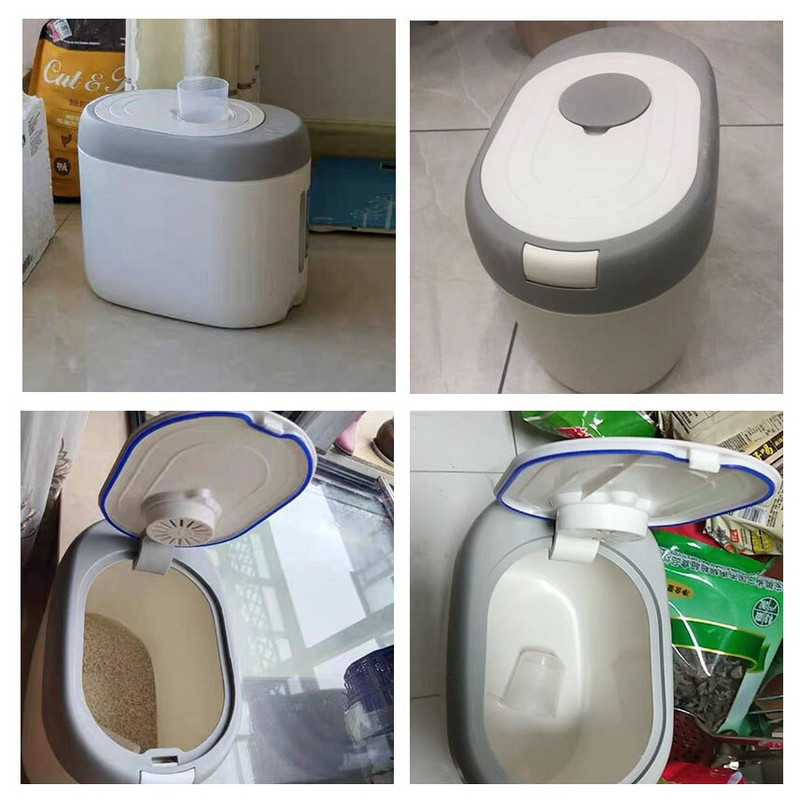 Recipient pentru orez de bucătărie, 10 kg, găleată rezistentă la umiditate, rezistentă la insecte, făină, cereale, borcan sigilat pentru gustări cu cereale, cutie de depozitare, accesorii de bucătărie