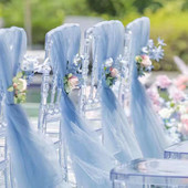 10 komada Country Wedding Deco Chair Knot Party Mesh Decoration Pozadinske potrepštine Gaza Partys Stražnja gaza Strop Valance Prijava