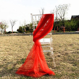 10 komada Country Wedding Deco Chair Knot Party Mesh Decoration Pozadinske potrepštine Gaza Partys Stražnja gaza Strop Valance Prijava