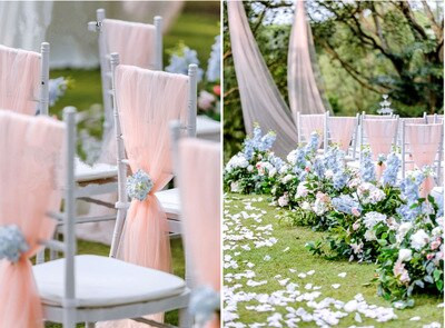 10 komada Country Wedding Deco Chair Knot Party Mesh Decoration Pozadinske potrepštine Gaza Partys Stražnja gaza Strop Valance Prijava