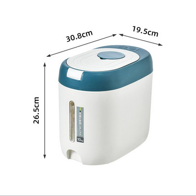 6 tinklelių apvalus ryžių dozatorius, besisukantis ryžių laikymo indas Sauso maisto laikymo dėžutė Didelė maisto dozatorius Ryžių kibiras Virtuvės įrankiai