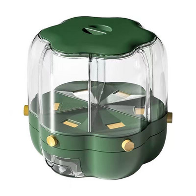 Okrugli dozator riže sa 6 rešetki, rotirajući spremnik za pohranu riže Kutija za pohranu suhe hrane, veliki dozator hrane, kanta za rižu Kuhinjski alati