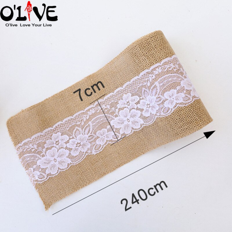 2 kom. Vintage mašne za stolice od prirodne jute Čipkasti pojasi od kostrijeti čvor Hessian traka za stolice Rustikalna seoska dekoracija za vjenčanje Mjesto za zabavu