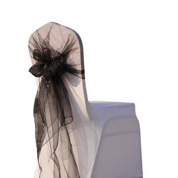 10 бр. 65x275 cm пояса за столове от органза Панделки за столове Сватбено парти Събитие Коледен банкет Декор Прозрачни пояси от плат от органза Консумативи